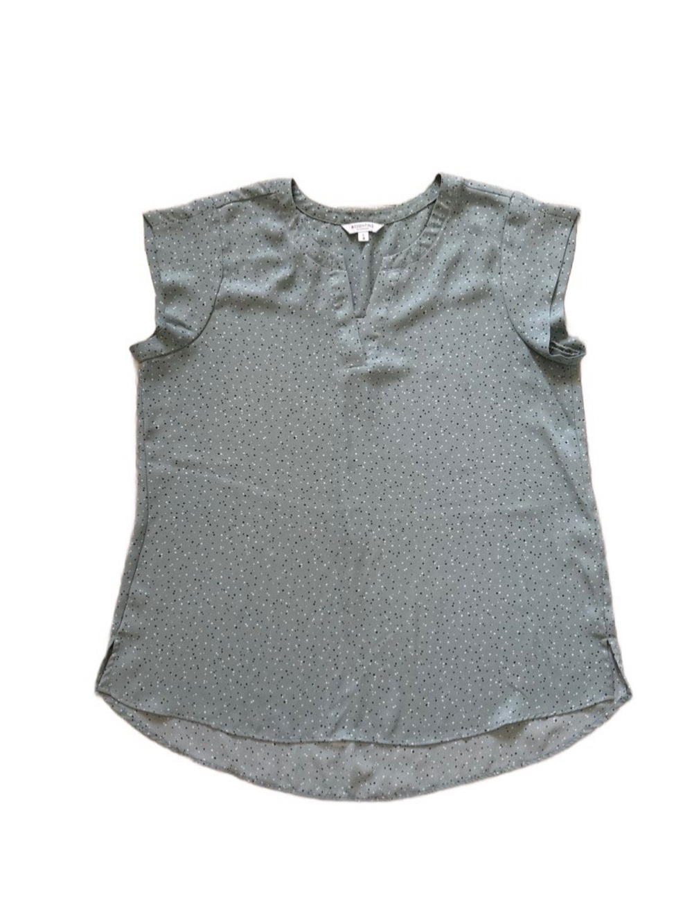 Women's Sage Green Cap-Sleeve Blouse